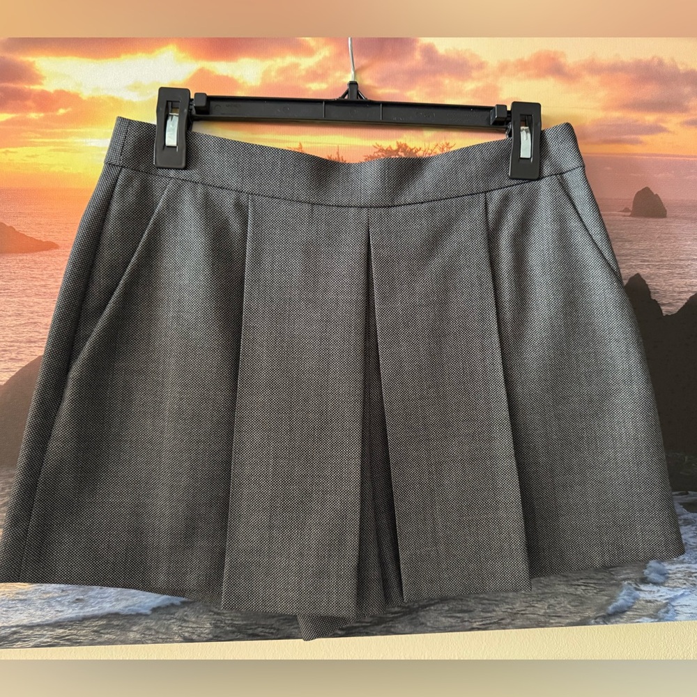 Alexander Wang/ Women/ Mini/ Wool Gray Pleated Skort/8/ New